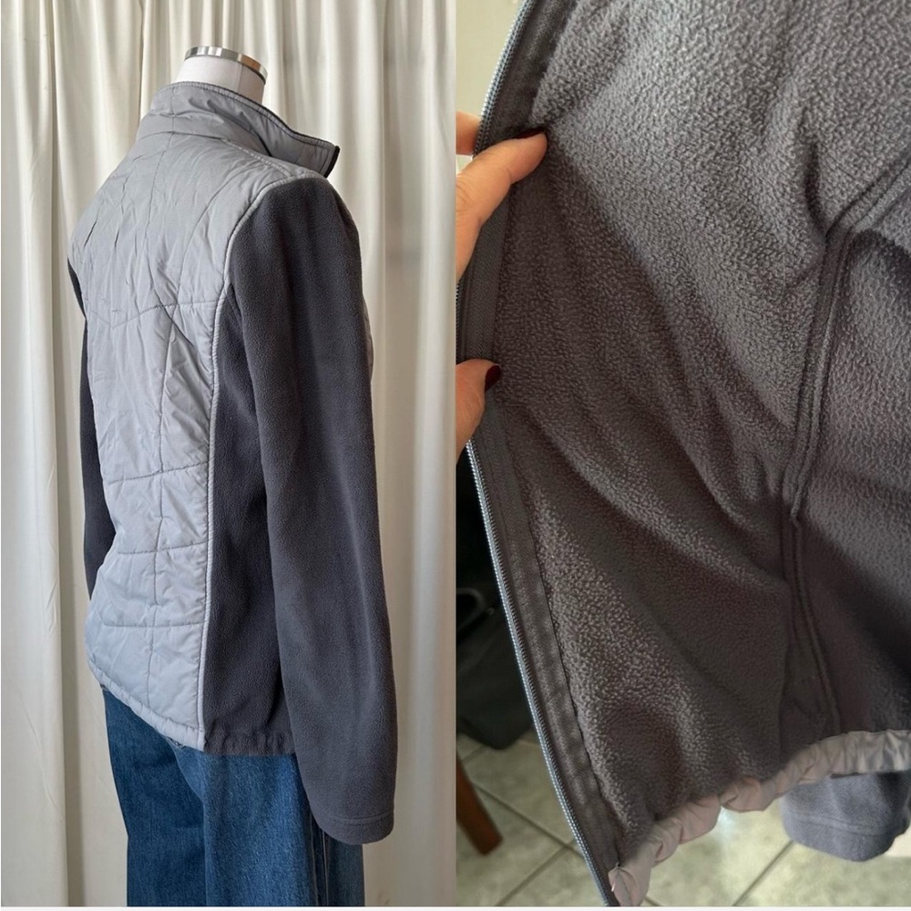 Grey New Balance fleece Quilted Performance Full zip Jacket. - Picture 7 of 8
